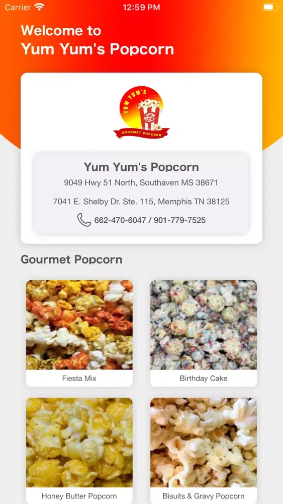 YumYum's Gourmet Popcorn Ekran Görüntüleri