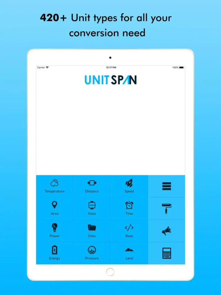 Tangkapan layar Unitspan - Units Converter iPad 