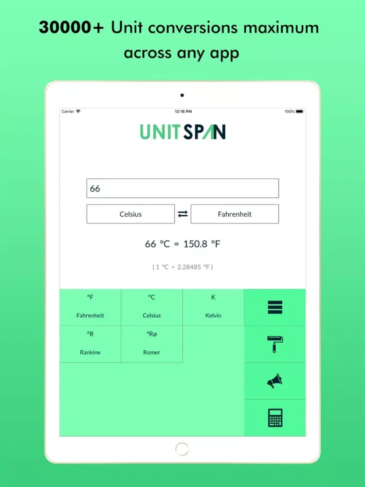 Tangkapan layar Unitspan - Units Converter iPad 