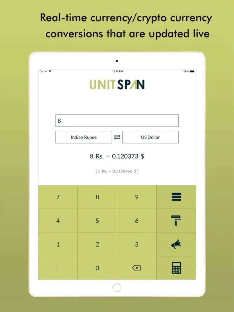 Tangkapan layar Unitspan - Units Converter iPad 