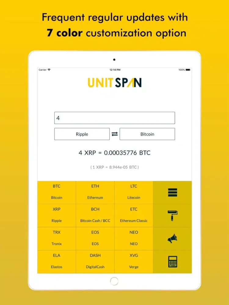 Tangkapan layar Unitspan - Units Converter iPad 