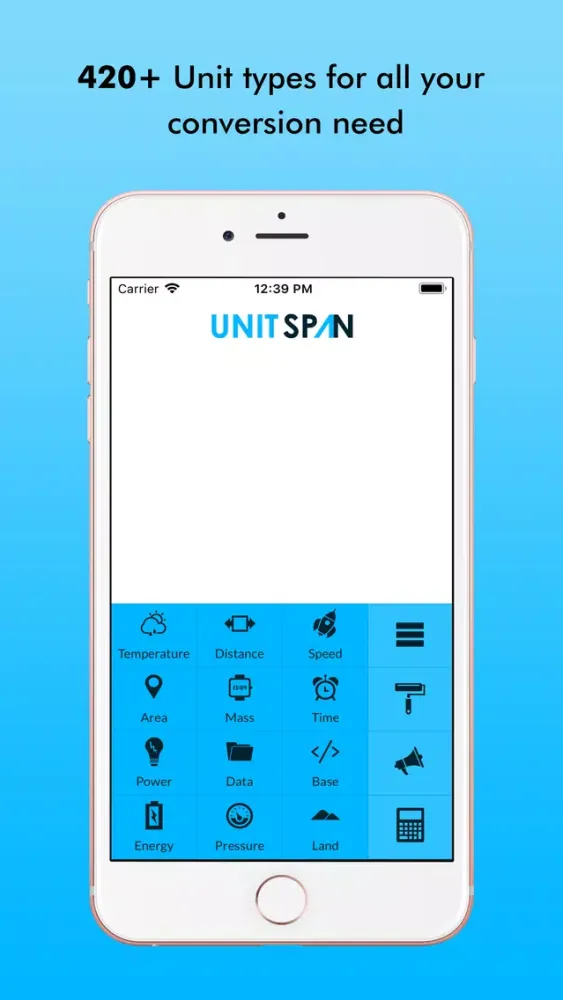 Tangkapan layar Unitspan - Units Converter