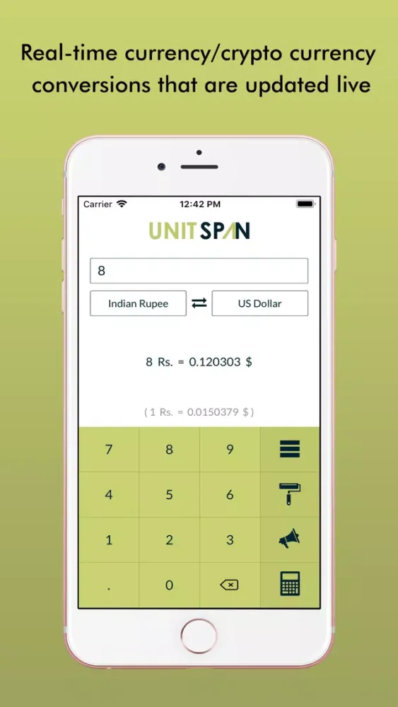 Tangkapan layar Unitspan - Units Converter