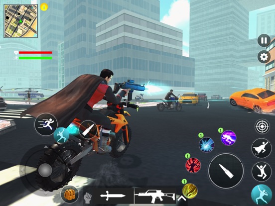 Flying Hero City Crime RPG iPad 應用截圖