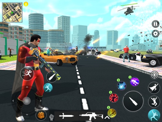 Flying Hero City Crime RPG iPad 應用截圖