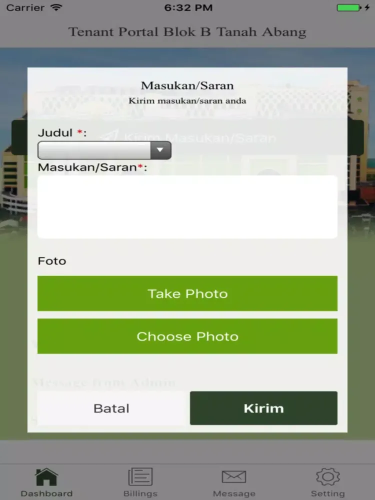 Capturas de pantalla de Blok B Tenant Portal iPad 