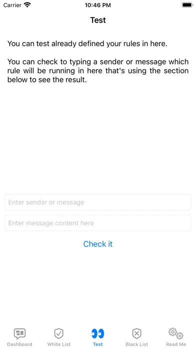 SMS Management - SMS Filter 스크린샷