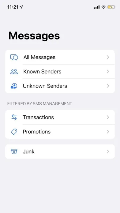 SMS Management - SMS Filter 스크린샷