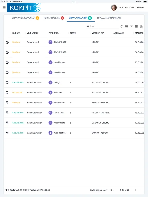 Kokpit TNB Mobil iPad  Screenshots