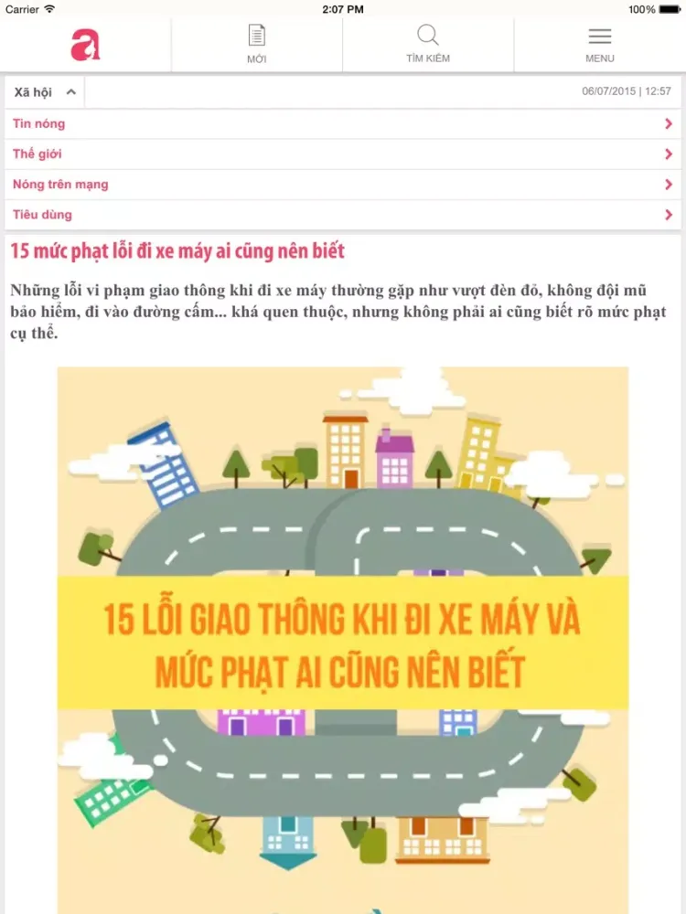 Tangkapan layar aFamily - Tin nhanh iPad 