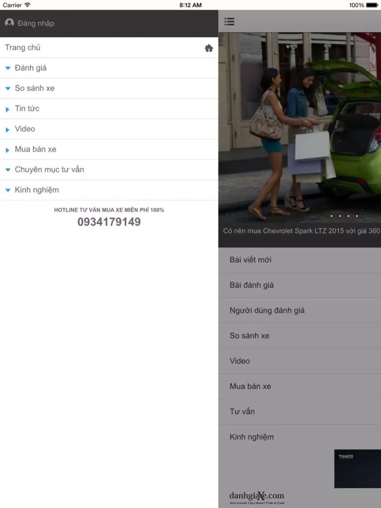 Captures d'écran de DanhGiaXe - Đánh Giá Xe iPad 