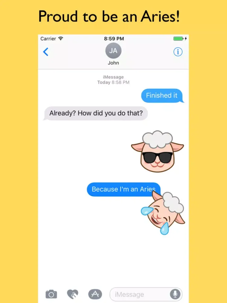 Aries Emojis iPad  سکرین شاٹس