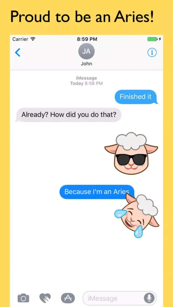 Aries Emojis سکرین شاٹس