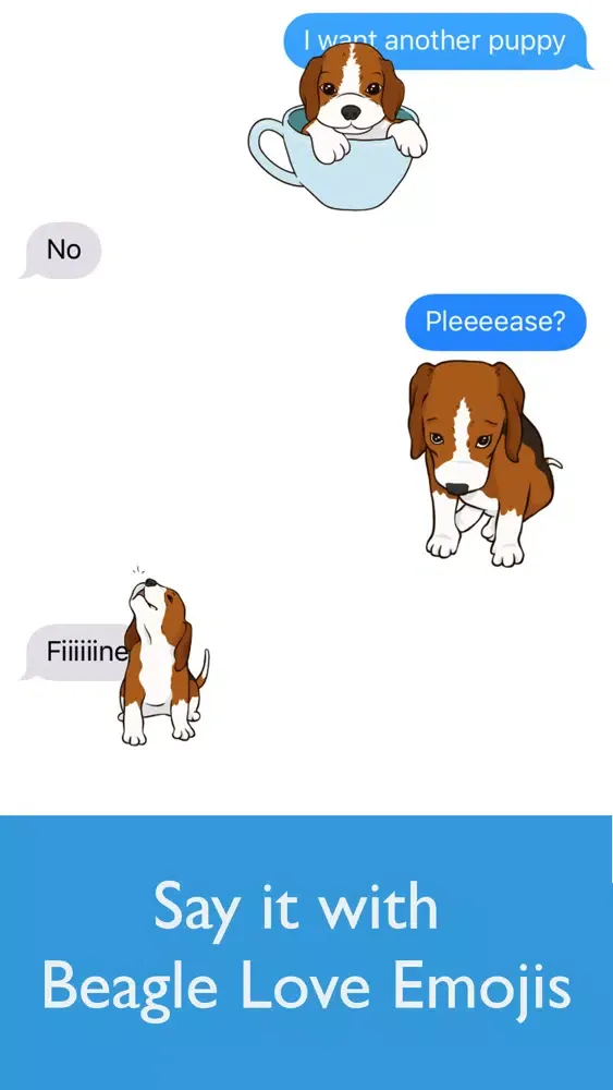 Capturas de pantalla de Beagle Love Emojis