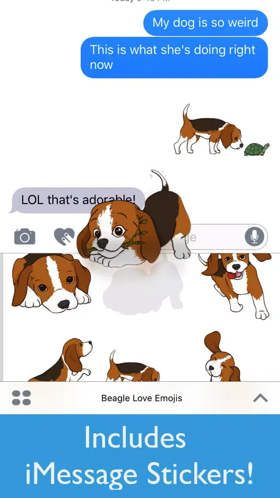 Capturas de pantalla de Beagle Love Emojis