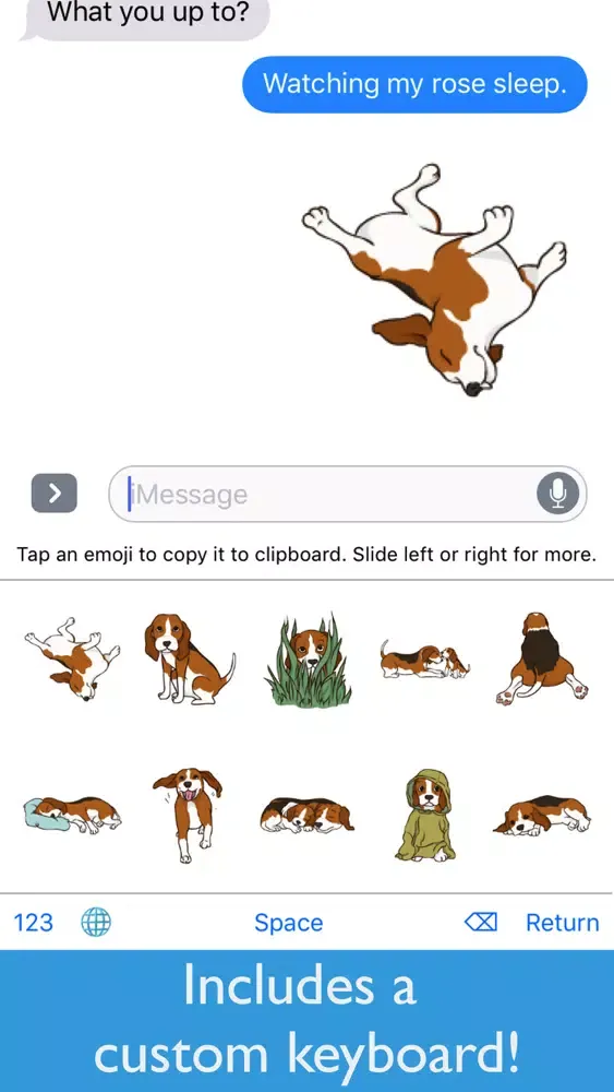 Capturas de pantalla de Beagle Love Emojis