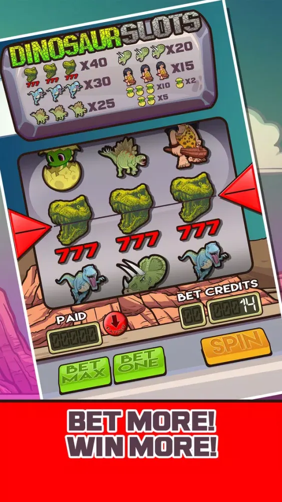 Capturas de tela do Giant Dinosaur Casino Slot - Big Win Prehistoric Vegas Machine