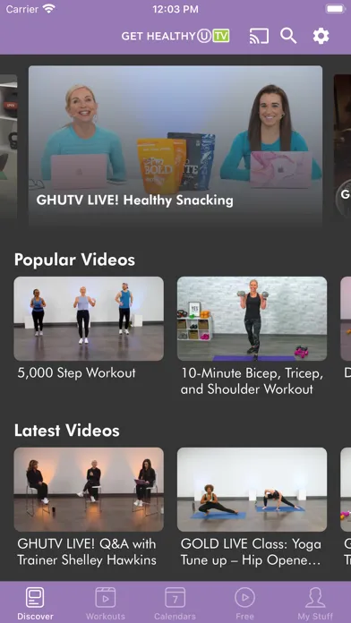 Get Healthy U TV স্ক্রিনশট