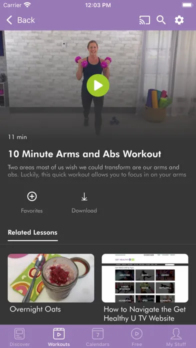 Get Healthy U TV স্ক্রিনশট