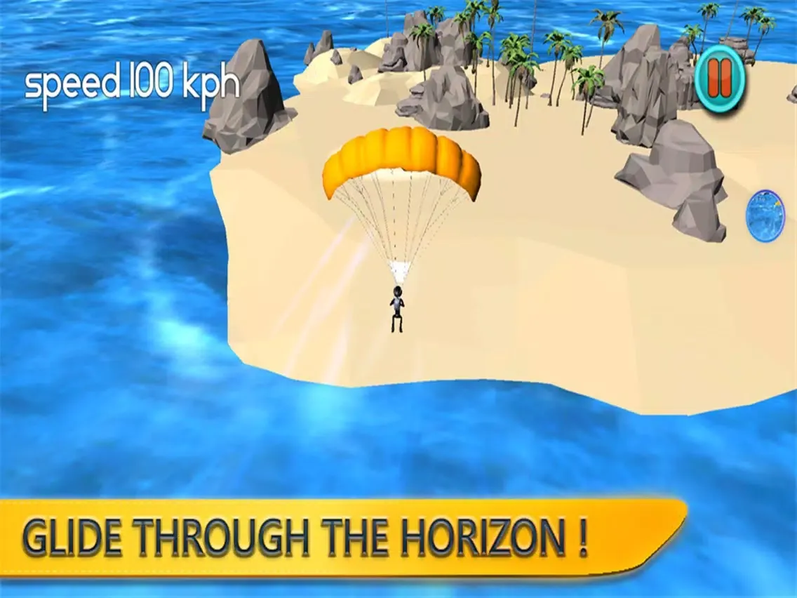 Ảnh chụp màn hình của Stickman Parachute: 3D Skydiving iPad 