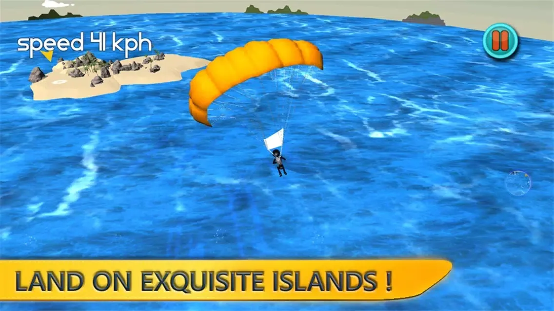 Ảnh chụp màn hình của Stickman Parachute: 3D Skydiving