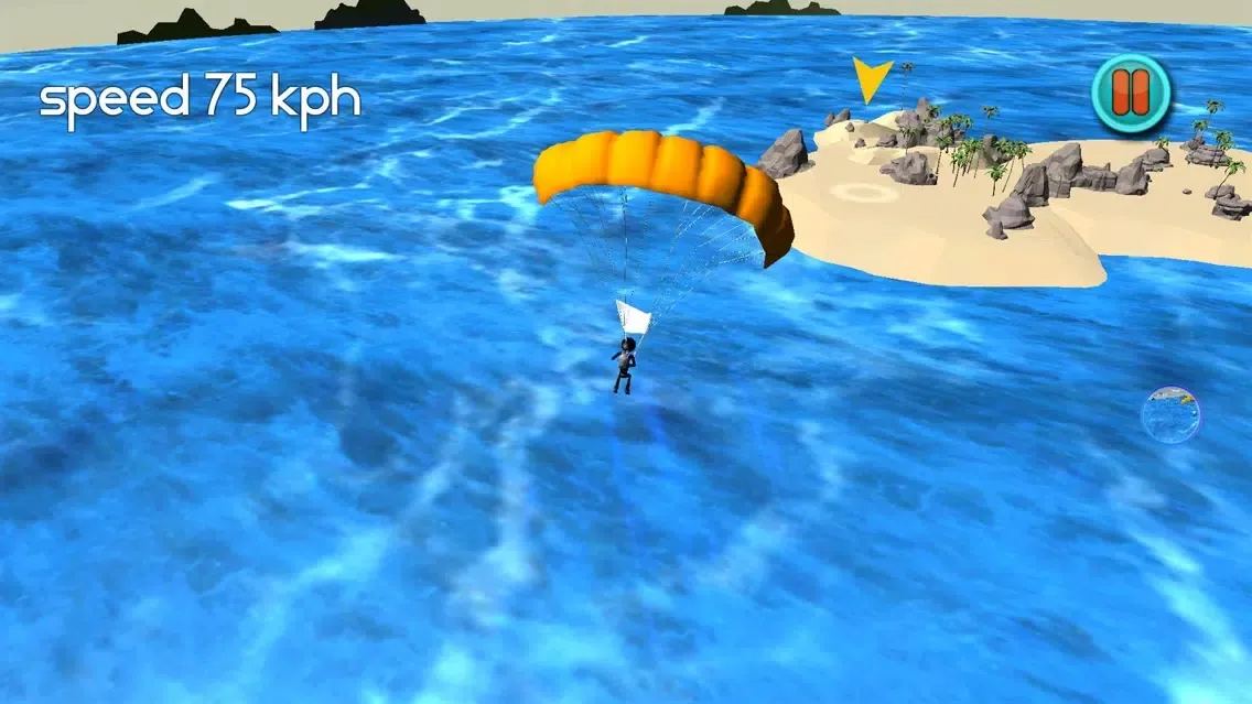 Ảnh chụp màn hình của Stickman Parachute: 3D Skydiving