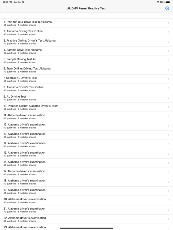 DMV Permit Practice Test ゜ iPad 應用截圖