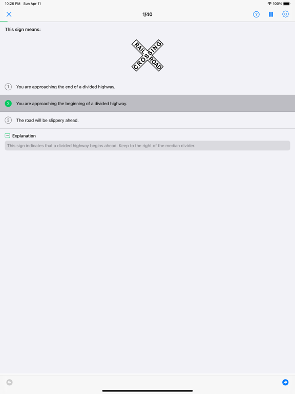 DMV Permit Practice Test ゜ iPad 應用截圖