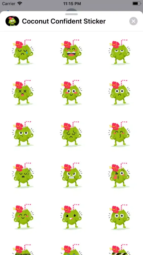 Captures d'écran de Coconut Confident Sticker
