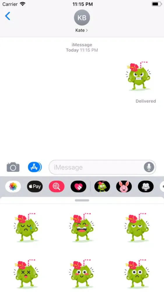Captures d'écran de Coconut Confident Sticker
