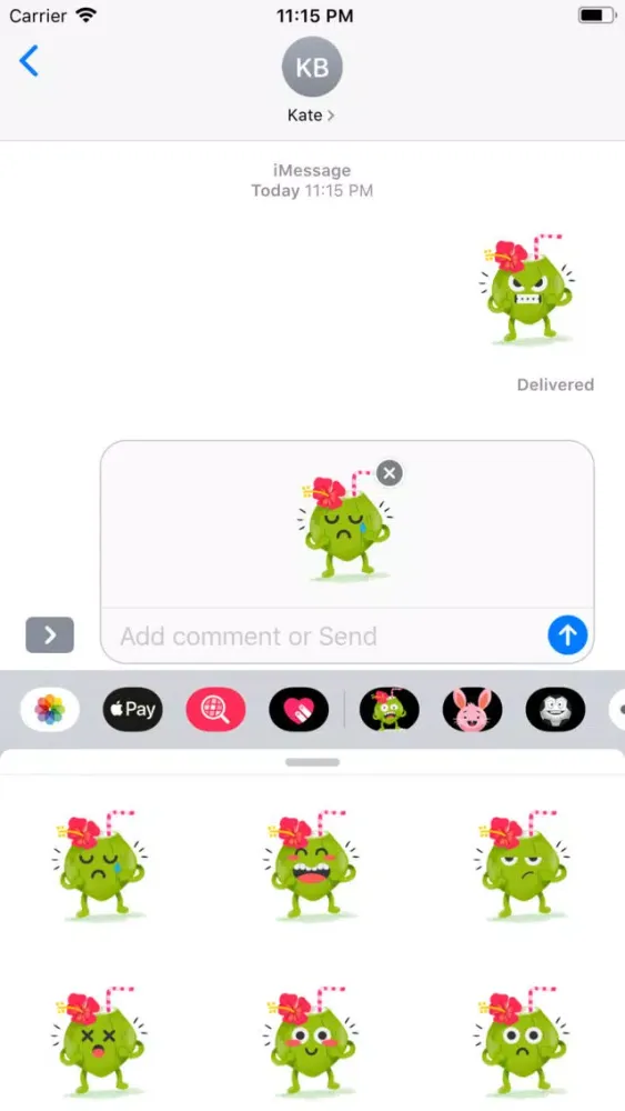 Captures d'écran de Coconut Confident Sticker