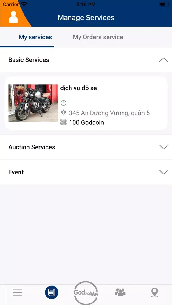 Tangkapan skrin Godme
