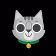 Gray Cat Bun Sticker Gray Cat Bun Sticker