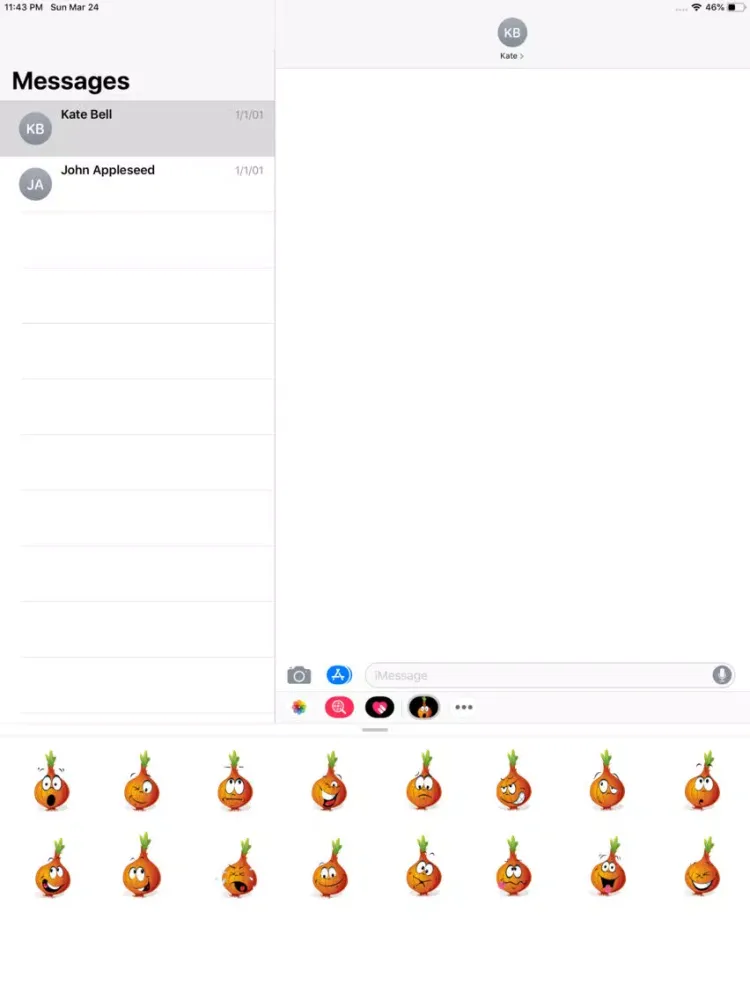 Onion Excited Sticker iPad  Screenshots