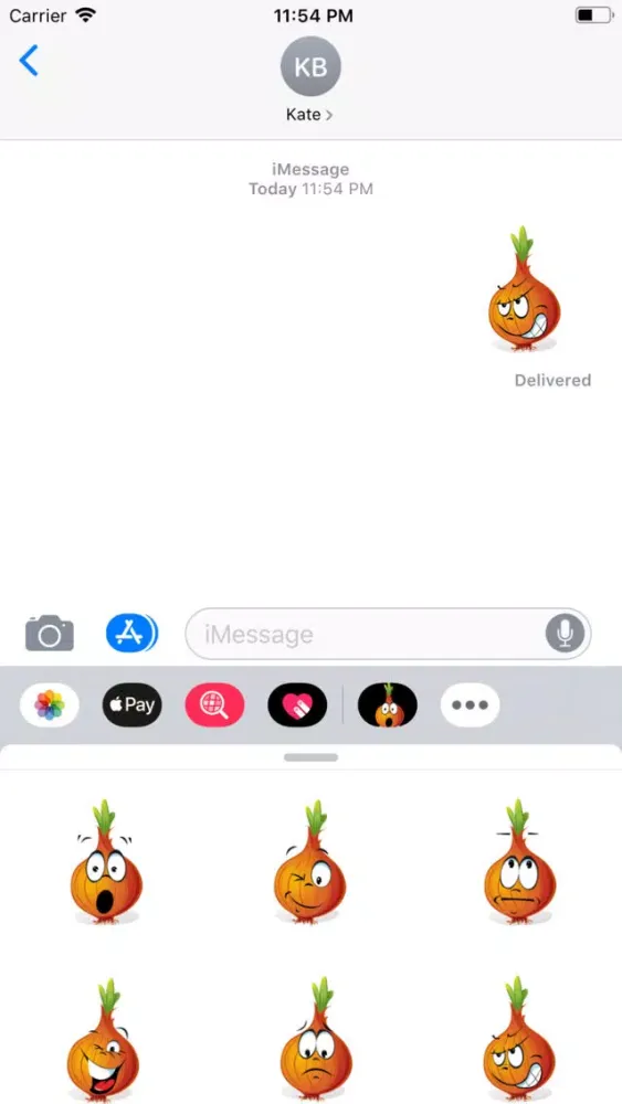 Onion Excited Sticker Screenshots