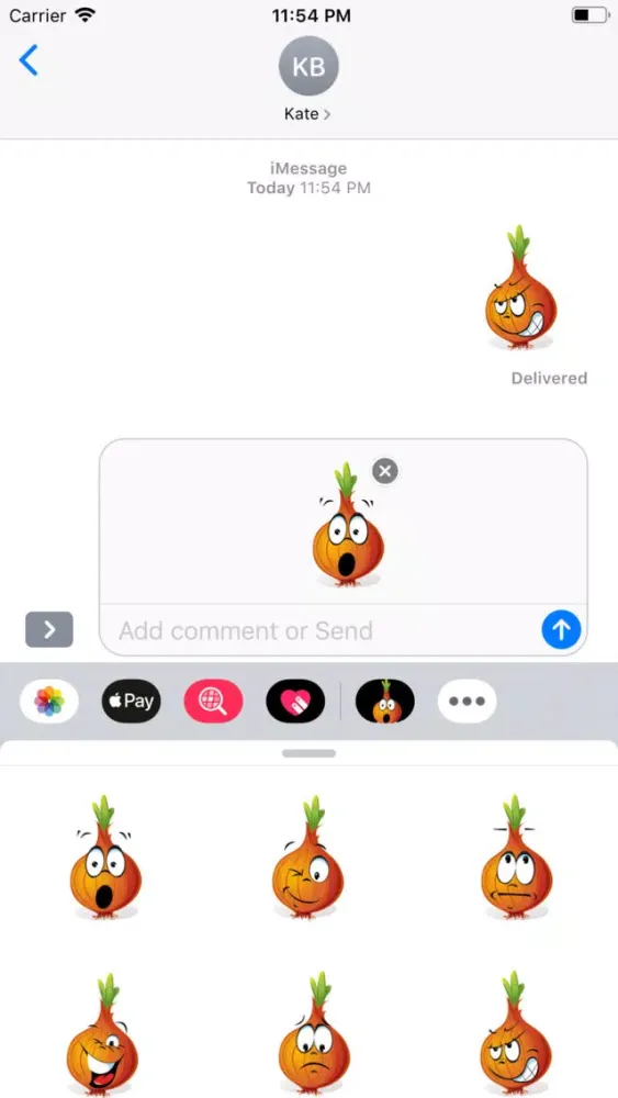 Onion Excited Sticker Screenshots