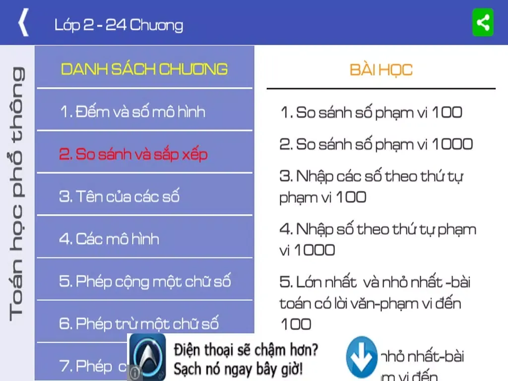Toán lớp 2 (Toan lop 2) iPad Screenshots