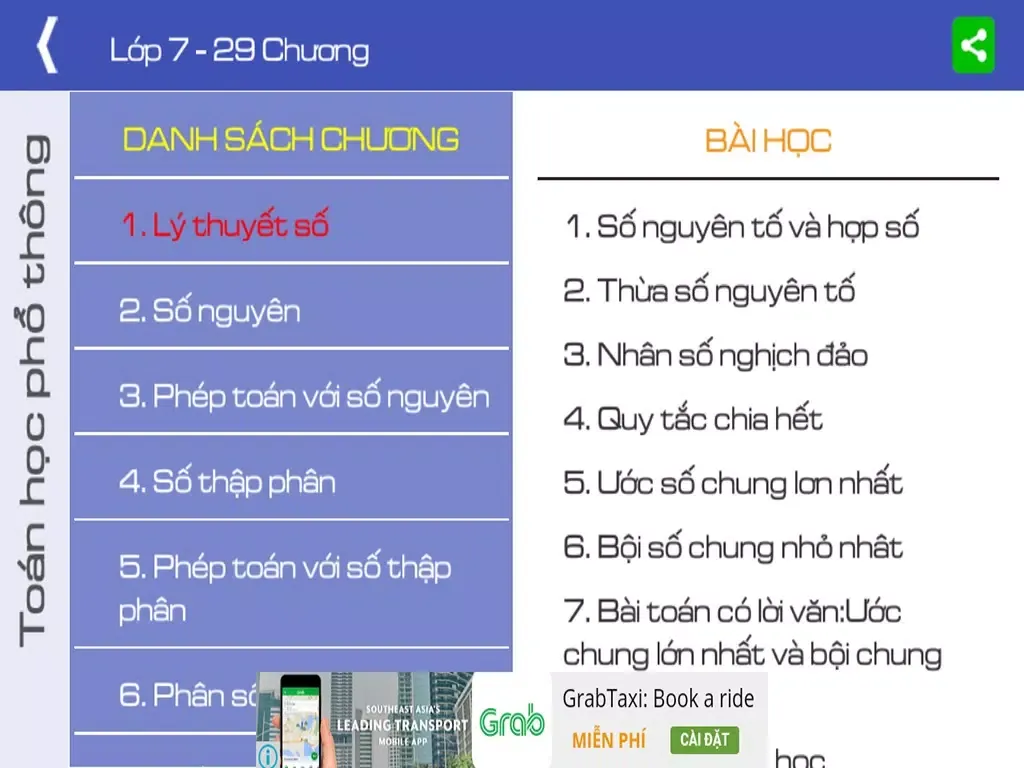 Tangkapan layar Toán lớp 7 (Toan lop 7) iPad 