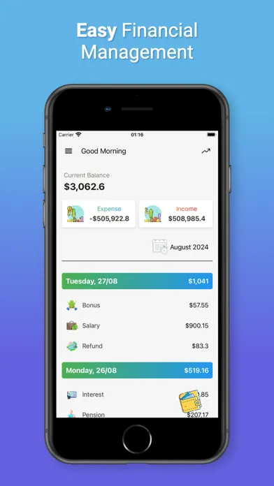 Capturas de tela do MoneyMate - Expense & Income