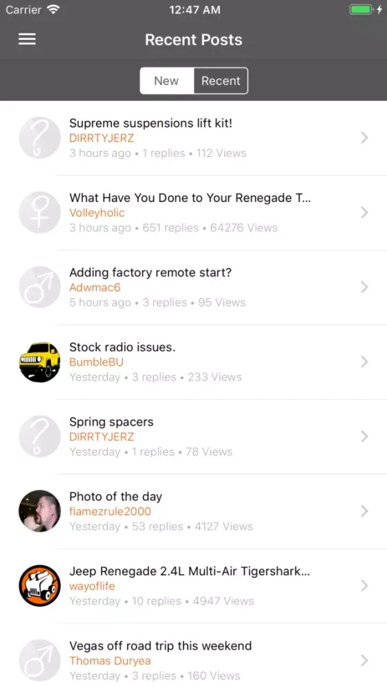 Capturas de tela do ToasterJeep : Renegade Forum