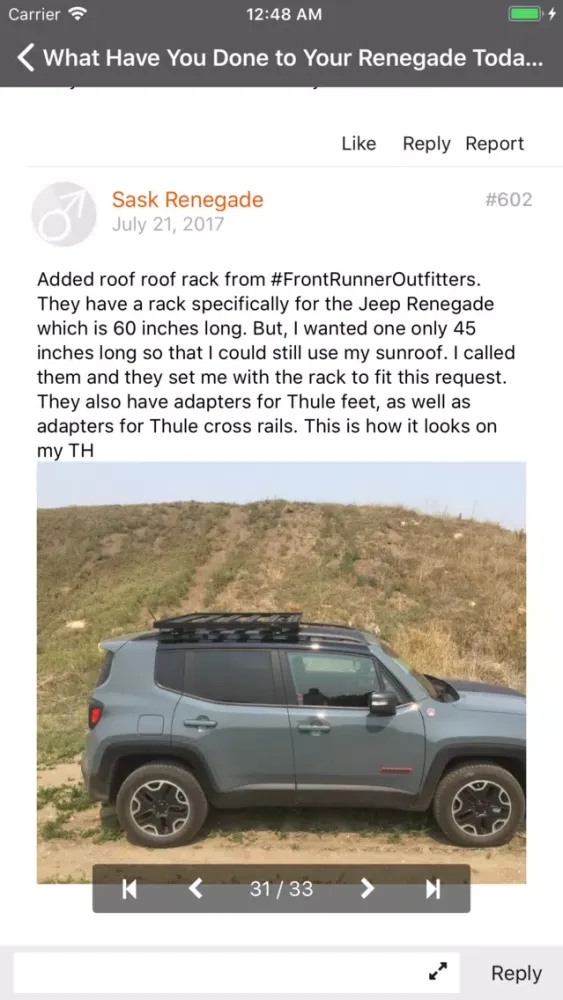 Capturas de tela do ToasterJeep : Renegade Forum