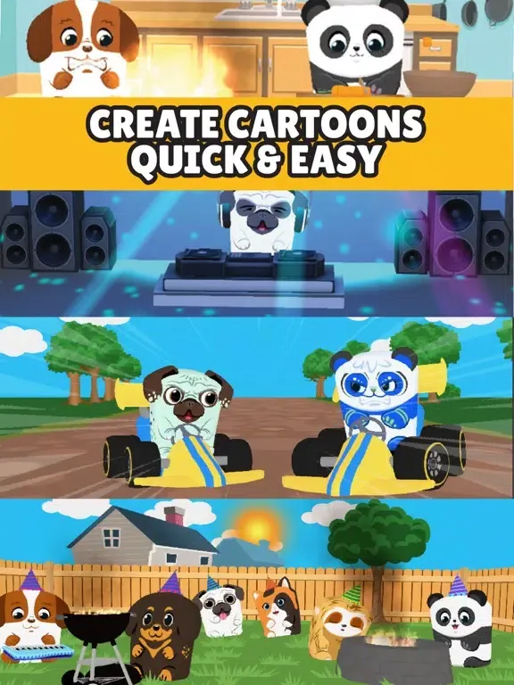 ภาพหน้าจอของ Toaster Pets Cartoons iPad 
