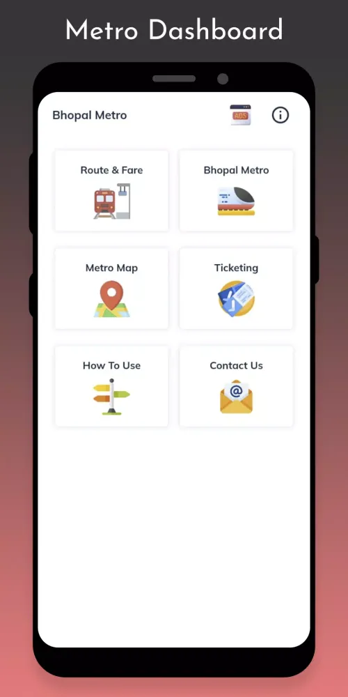 Bhopal Metro Route & Fare 스크린샷