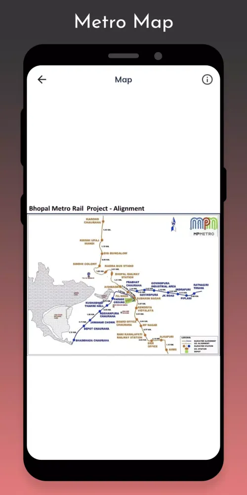 Bhopal Metro Route & Fare 스크린샷