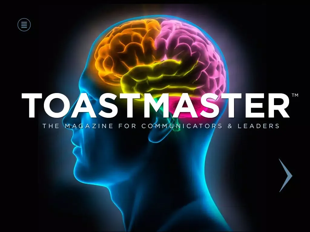 Tangkapan skrin Toastmaster Magazine iPad 
