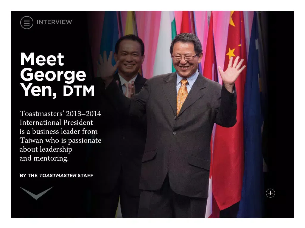 Tangkapan skrin Toastmaster Magazine iPad 