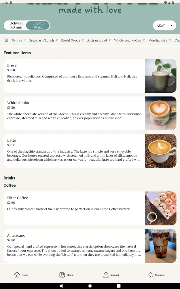 Capturas de pantalla de Agape Coffeehouse