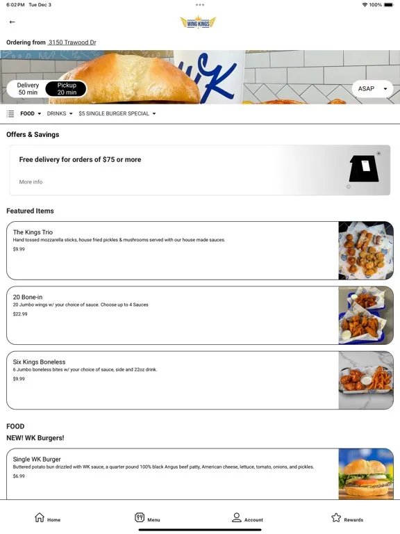 Captures d'écran de Wing Kings - Order Online iPad 