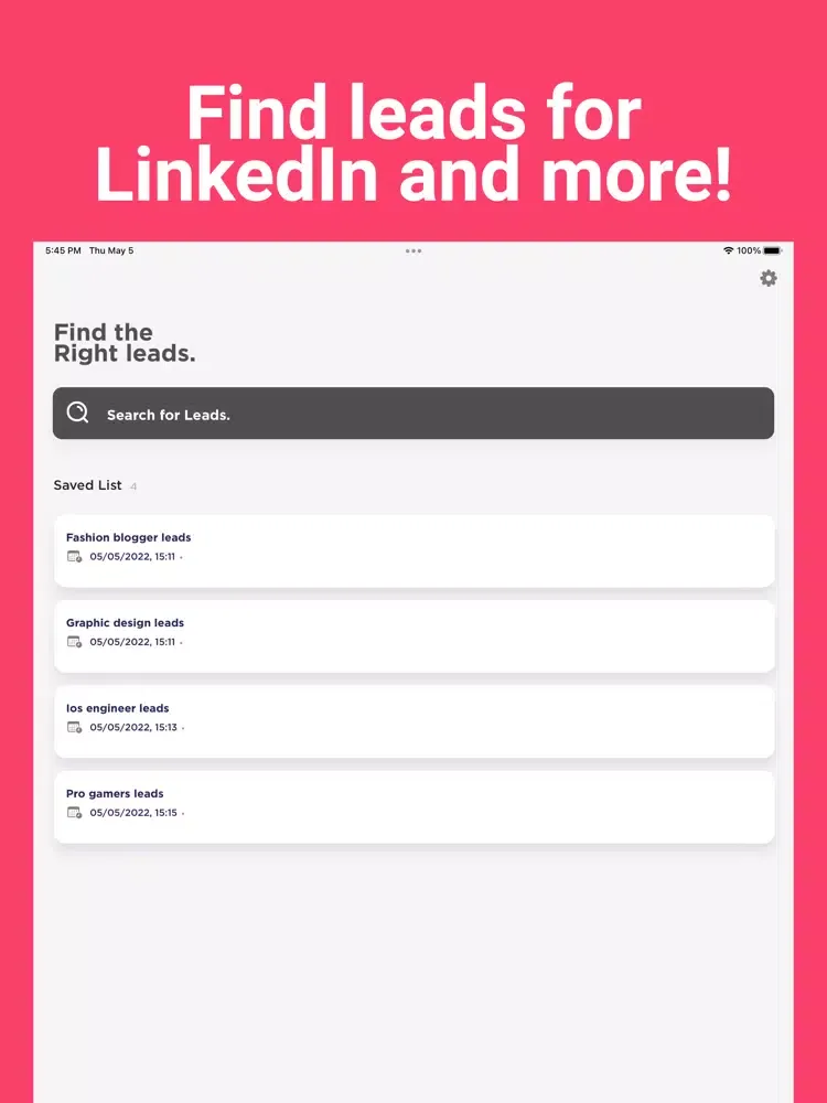Easylead for LinkedIn iPad  Screenshots