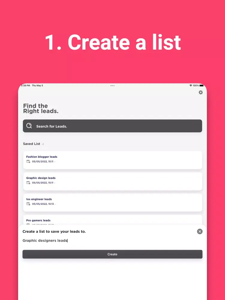 Easylead for LinkedIn iPad  Screenshots